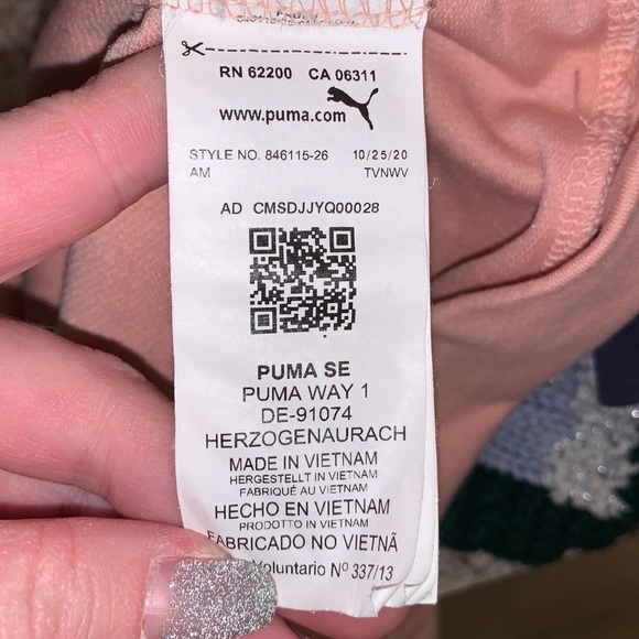 Puma Way 1 orange pink stretchy loose fit hoodie pullover sweatshirt drawstrings - Picture 9 of 9